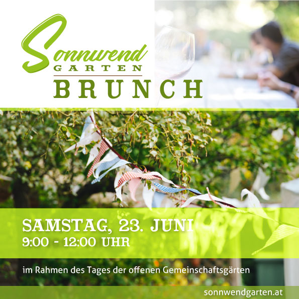 Sonnwendgarten Brunch – Samstag 23.Juni von 09:00 – 12:00 Uhr