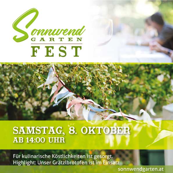 Sonnwendgarten Fest – Samstag 8. Oktober ab 14:00 Uhr