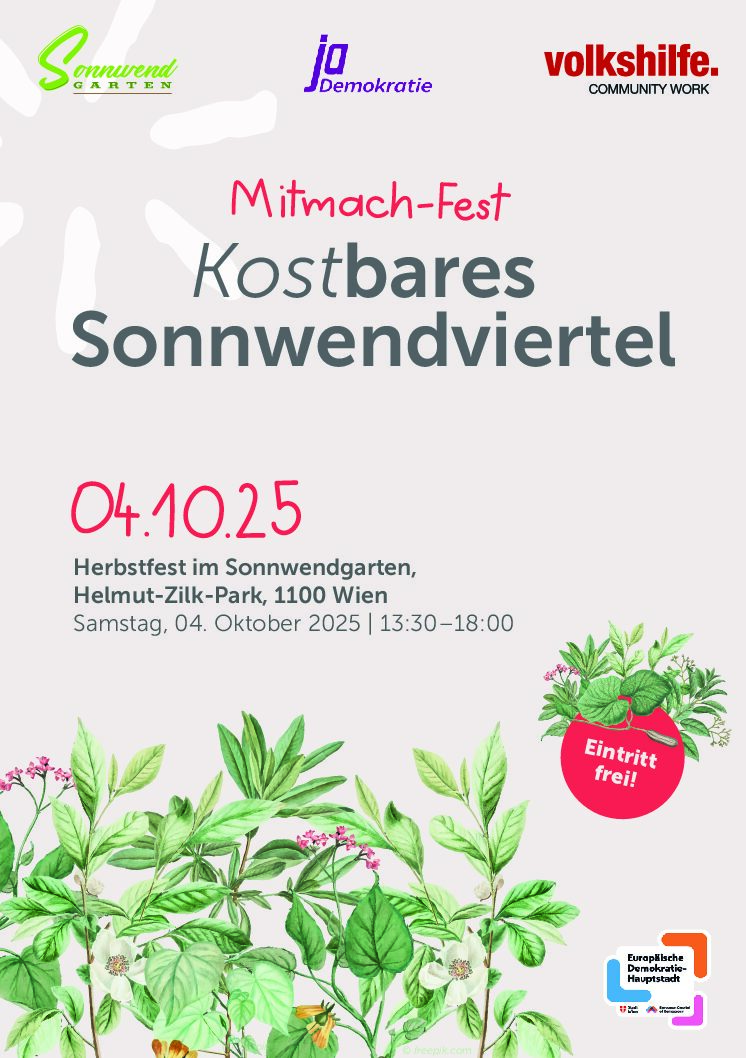 Kräuterfest im Sonnwengarten: 04.10.2025 ab 13:30 Uhr